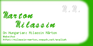 marton milassin business card